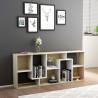 Book Cabinet White & Sonoma Oak - Stylish Storage Solution