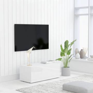 High Gloss White TV Cabinet - Stylish Storage Solution