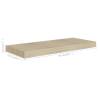 Floating Wall Shelves - Stylish Oak Shelving Set (2 pcs)