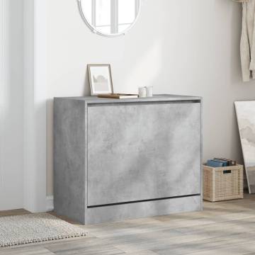 Concrete Grey Shoe Cabinet - Compact & Stylish - Hipo Market