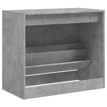 Concrete Grey Shoe Cabinet - Compact & Stylish - Hipo Market