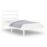 White Solid Wood Bed Frame 75x190 cm - Small Single