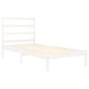 White Solid Wood Bed Frame 75x190 cm - Small Single