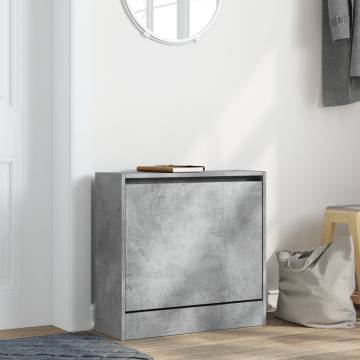 Shoe Cabinet Concrete Grey 60x21x57 cm - Organize Your Space