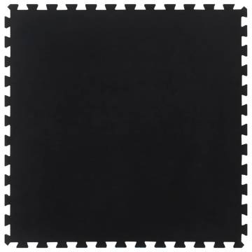 Rubber Floor Tile Black 12mm - Durable Gym Flooring | HipoMarket