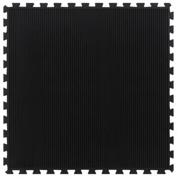 Rubber Floor Tile Black 12mm - Durable Gym Flooring | HipoMarket