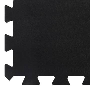 Rubber Floor Tile Black 12mm - Durable Gym Flooring | HipoMarket