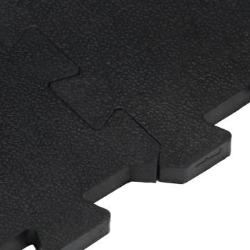 Rubber Floor Tile Black 12mm - Durable Gym Flooring | HipoMarket