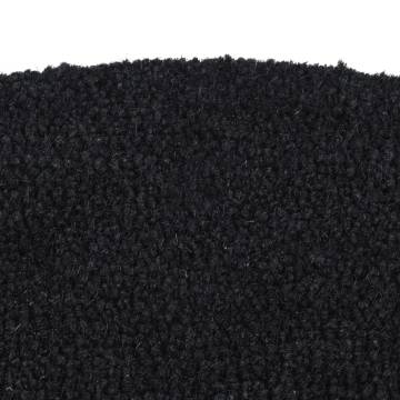 Black Half Round Door Mat 50x80 cm Tufted Coir – Durable & Non-Slip