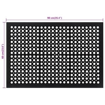 Durable Rubber Door Mat 60x90 cm - Keep Dirt Outside