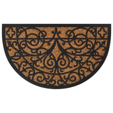 Half Round Door Mat 45x75 cm | Rubber & Coir - Durable & Non-slip