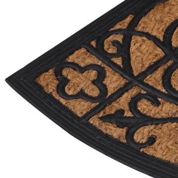 Half Round Door Mat 45x75 cm | Rubber & Coir - Durable & Non-slip