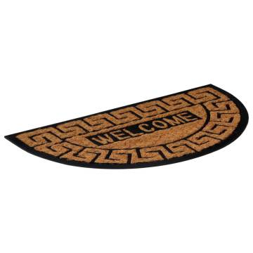 Half Round Door Mat 45x75 cm - Rubber & Coir | HipoMarket