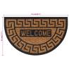 Half Round Door Mat 45x75 cm - Rubber & Coir | HipoMarket