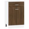 Brown Oak Drawer Bottom Cabinet - 50x46x81.5 cm