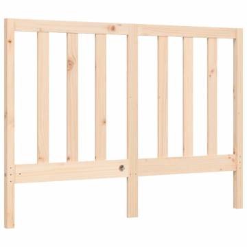 Solid Wood Bed Frame with Headboard 140x190 cm | Hipo Market