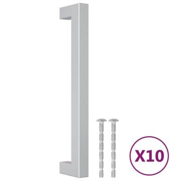 Elegant Silver Cabinet Handles - 10 pcs Stainless Steel 160 mm