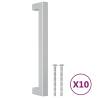 Elegant Silver Cabinet Handles - 10 pcs Stainless Steel 160 mm