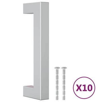 Cabinet Handles 10 pcs Silver 96 mm Stainless Steel | HipoMarket