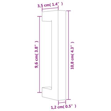 Cabinet Handles 10 pcs Silver 96 mm Stainless Steel | HipoMarket