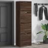 Shoe Cabinet with 4 Flip-Drawers Brown Oak 60x42x204 cm Colour brown oak Size 60 x 42 x 204 cm Quantity in Package 1 Number of 