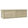 Wall-Mounted Drawer Shelf Sonoma Oak - Stylish Storage Solution