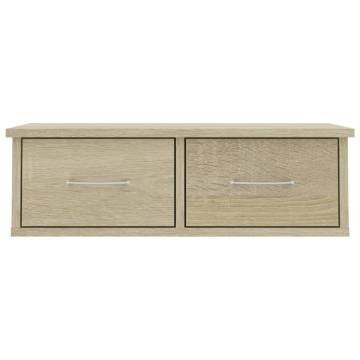 Wall-Mounted Drawer Shelf Sonoma Oak - Stylish Storage Solution