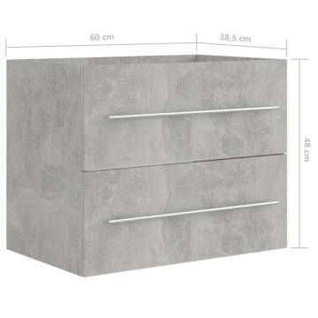 Sink Cabinet Concrete Grey 60x38.5 cm - Stylish Storage Solution