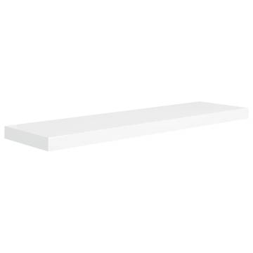 Floating Wall Shelves - 4 pcs White 90x23.5 cm MDF