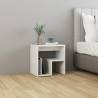 Bed Cabinet High Gloss White 40x30x40 cm Engineered Wood Colour high gloss white Quantity in Package 1 