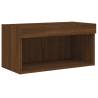 TV Cabinet with LED Lights - Brown Oak 60x30x30 cm