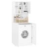 High Gloss White Washing Machine Cabinet - Modern Storage Solution