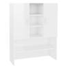 High Gloss White Washing Machine Cabinet - Modern Storage Solution