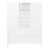 High Gloss White Washing Machine Cabinet - Modern Storage Solution