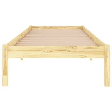 Solid Wood Bed Frame 75x190 cm - Small Single | Hipo Market