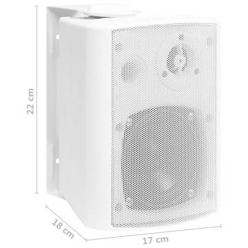 Wall-mounted Stereo Speakers - 2 pcs White | 80 W | Hipo Market