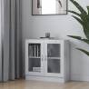 Vitrine Cabinet High Gloss White 82.5x30.5x80 cm Engineered Wood Colour high gloss white Quantity in Package 1 Height 80 cm 