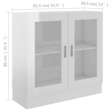 Vitrine Cabinet High Gloss White | Stylish Storage Solution