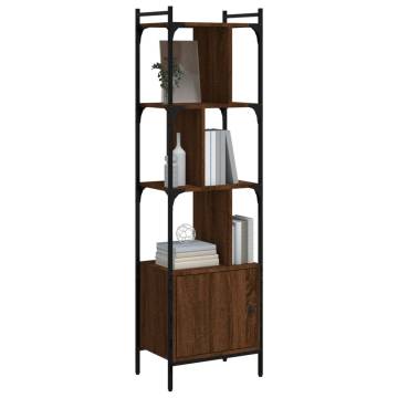 Bookcase with Door Brown Oak - Stylish Storage Solution