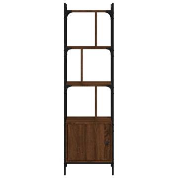 Bookcase with Door Brown Oak - Stylish Storage Solution