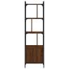 Bookcase with Door Brown Oak - Stylish Storage Solution