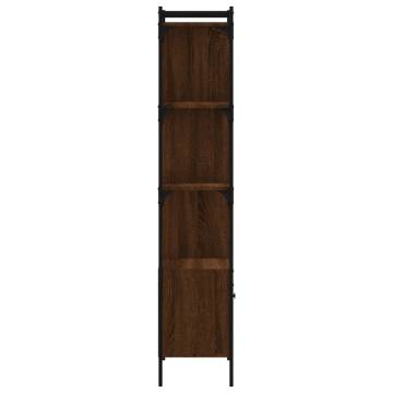 Bookcase with Door Brown Oak - Stylish Storage Solution