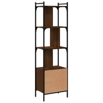 Bookcase with Door Brown Oak - Stylish Storage Solution