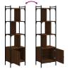 Bookcase with Door Brown Oak - Stylish Storage Solution