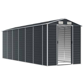 Garden Shed Anthracite 191x555 cm - Galvanised Steel Storage