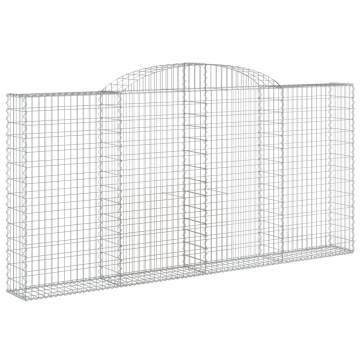 Arched Gabion Baskets - 13 pcs Galvanised Iron for Garden Use