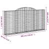 Arched Gabion Baskets - 13 pcs Galvanised Iron for Garden Use