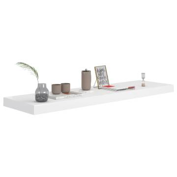 Floating Wall Shelves - 4 pcs White 90x23.5 cm MDF