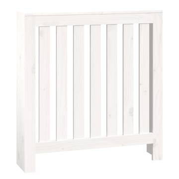 Radiator Cover White 79.5x19x84 cm - Solid Wood Pine