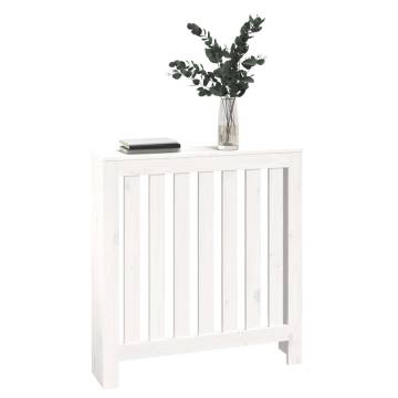 Radiator Cover White 79.5x19x84 cm - Solid Wood Pine